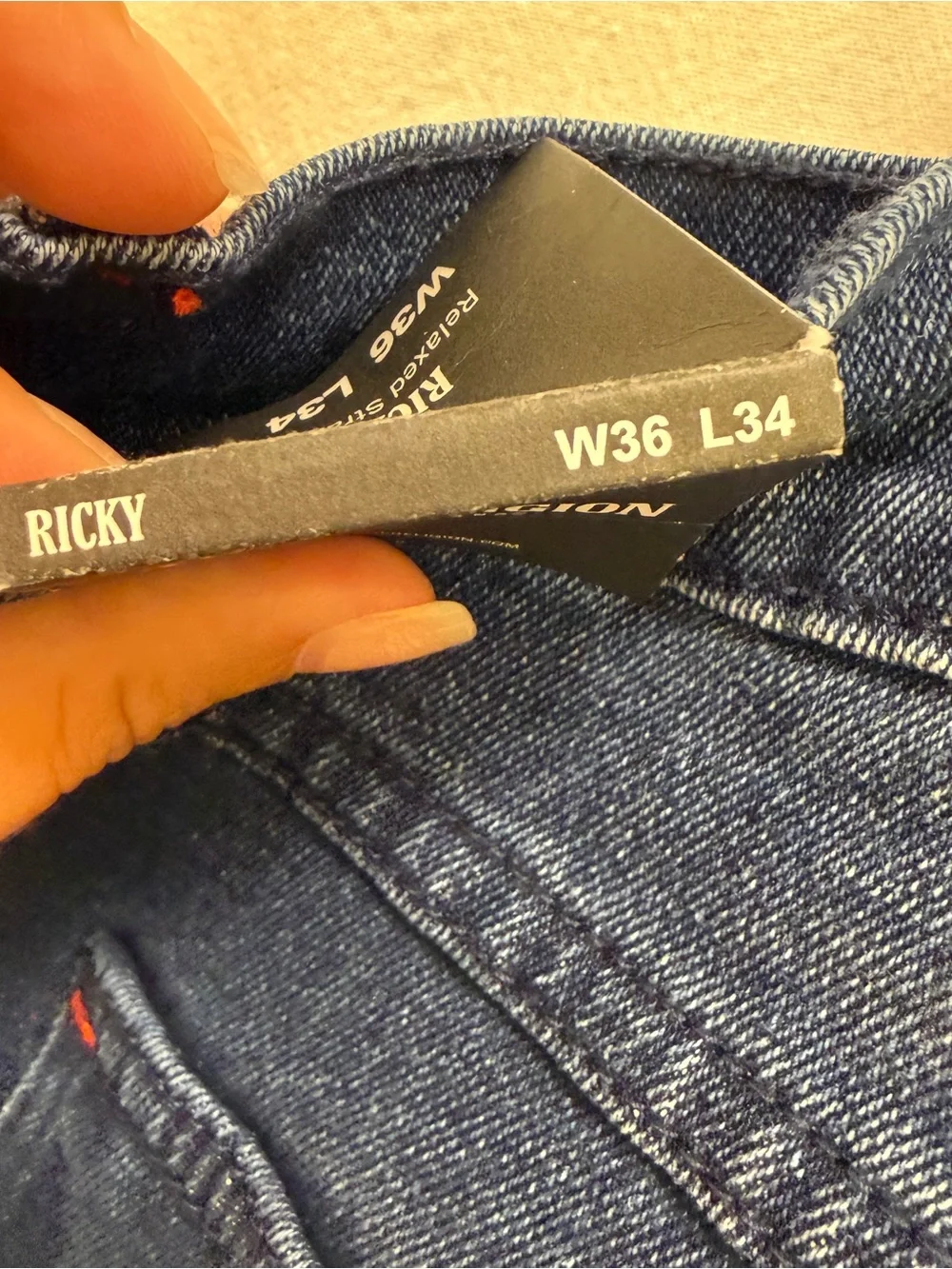 NWT True Religion Ricky SN Flap Straight Medium Rustic Barn Wash Mens 36x34 Jean